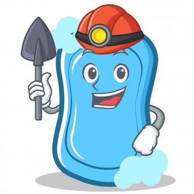 Madenci mavi sabun karakter karikatür