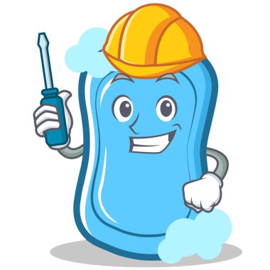 Otomotiv mavi sabun karakter karikatür