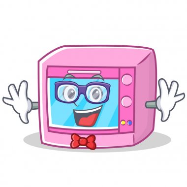 Geek fırın mikrodalga karakter karikatür