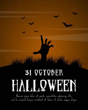 Cadılar Bayramı afiş tasarım koleksiyonu hisse senedi