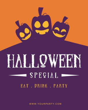 Poster stil Halloween Tema Koleksiyonu