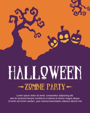 Poster stil Halloween Tema Koleksiyonu