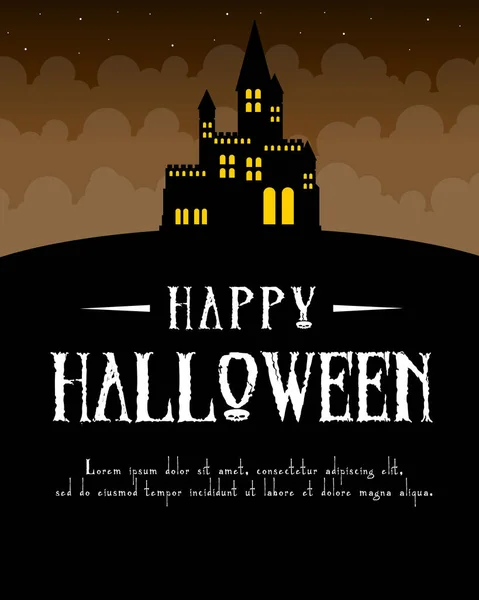 Halloween poster design coleção estoque —  Vetores de Stock