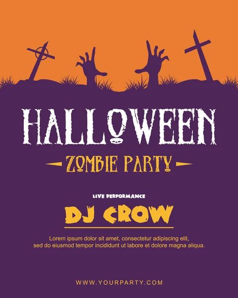 Halloween party styl plakatu kolekcji — Wektor stockowy