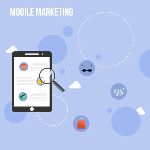 Sammlungsbestand mobiler Marketing-Stile — Stockvektor