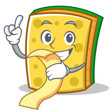 Menü sünger çizgi film karakteri ile komik