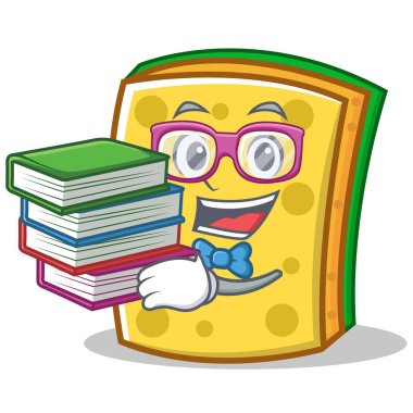Öğrenci kitap sünger çizgi film karakteri komik ile