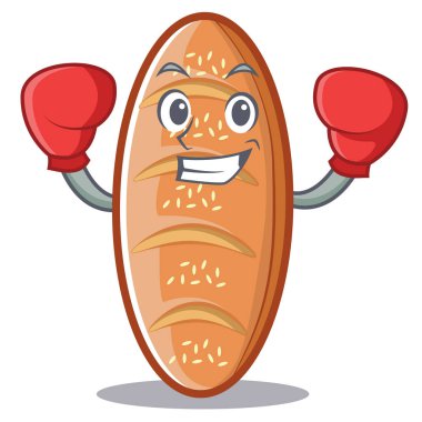 Boks pişmiş ekmek karakter çizgi film