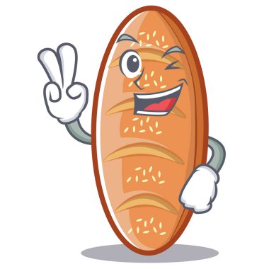 İki parmak pişmiş ekmek karakter çizgi film