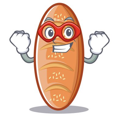 Süper kahraman pişmiş ekmek karakter çizgi film