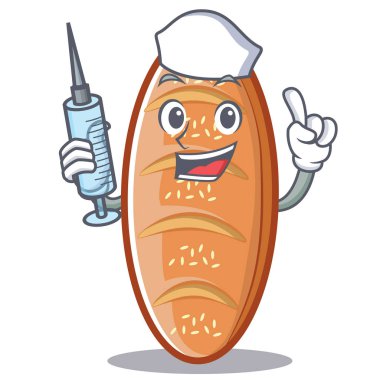 Hemşire pişmiş ekmek karakter çizgi film