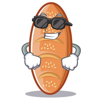 Süper cool pişmiş ekmek karakter çizgi film