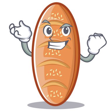 Başarılı pişmiş ekmek karakter çizgi film