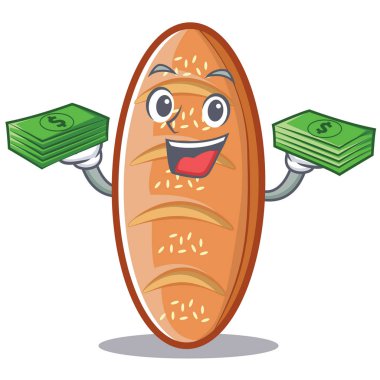 Para ile pişmiş ekmek karakter çizgi film