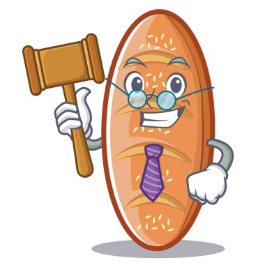 Yargıç pişmiş ekmek karakter çizgi film