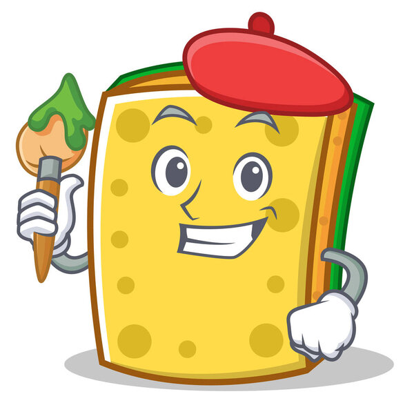Artist sponge cartoon character funny