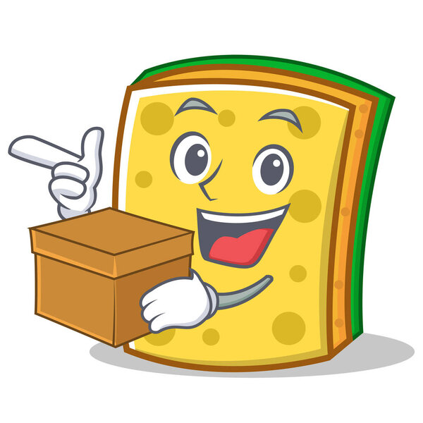 With box sponge cartoon character funny