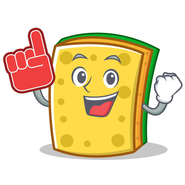 Foam finger sponge cartoon character funny