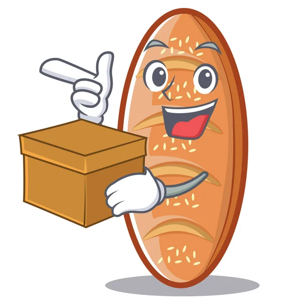 Pişmiş ekmek karakter çizgi film kutusu