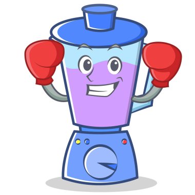 Boks blender karakter karikatür tarzı