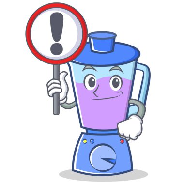 İşareti blender karakter karikatür tarzı ile