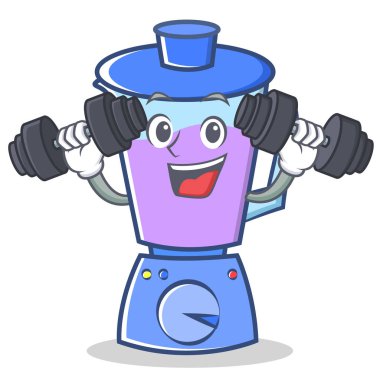 Fitness blender karakter karikatür tarzı