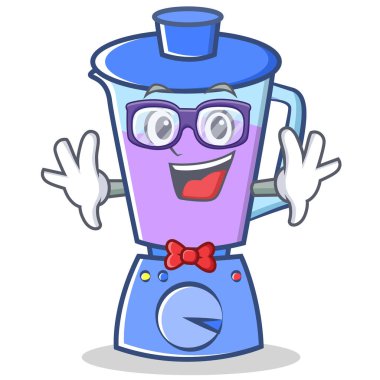 Geek blender karakter karikatür tarzı