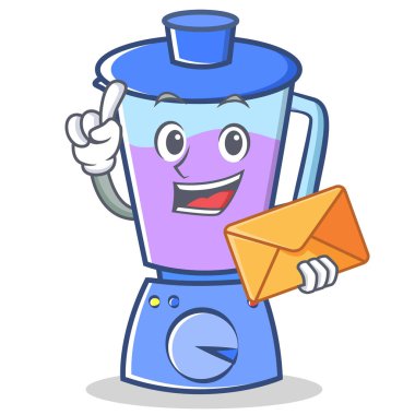 Zarf blender karakter karikatür tarzı ile