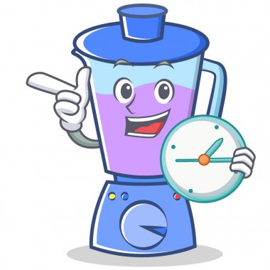 Saat blender karakter karikatür tarzı ile