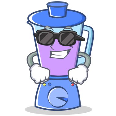 Süper cool blender karakter karikatür tarzı