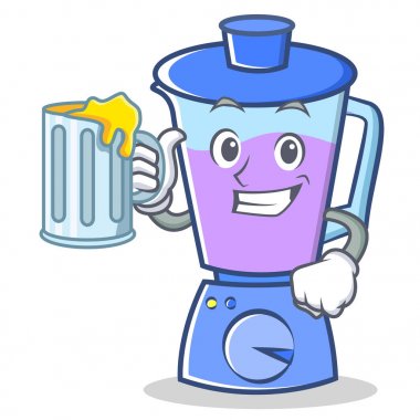 Suyu blender karakter karikatür tarzı ile