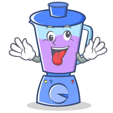 Deli blender karakter karikatür tarzı