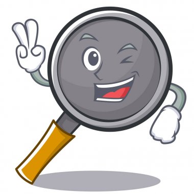 Kızartma tavası çizgi film karakteri iki parmak