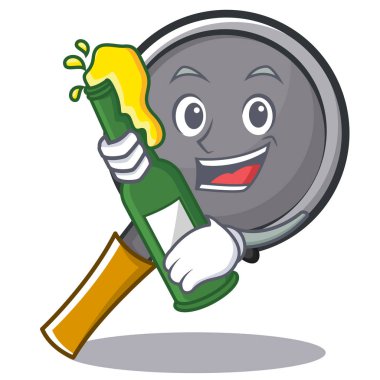 Bira kızartma tavası çizgi film karakteri ile