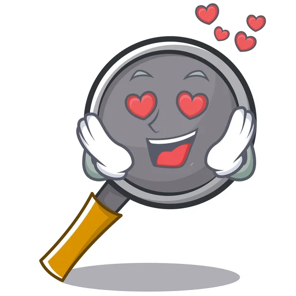 In love frying pan cartoon character — Stock Vector