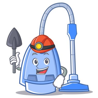 Madenci elektrikli süpürge karakter karikatür