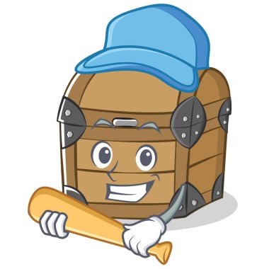 Oyun beysbol göğüs karakter karikatür tarzı