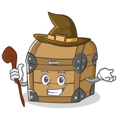 Cadı göğüs karakter karikatür tarzı