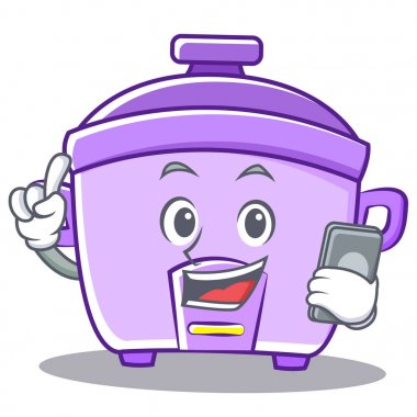 Telefon pirinç Ocak karakter karikatür ile