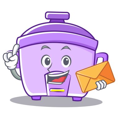 Zarf pirinç Ocak karakter karikatür ile