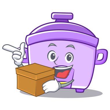Kutusunu pirinç Ocak karakter karikatür ile