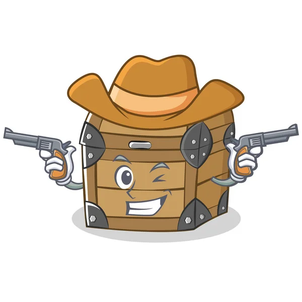 Cowboy borst tekenstijl cartoon — Stockvector