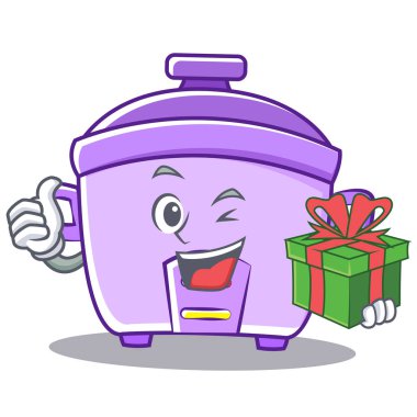 Hediye pirinç Ocak karakter karikatür ile