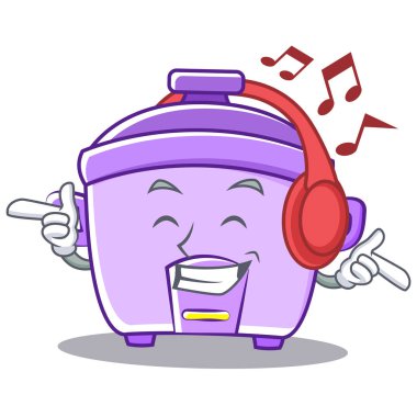 Dinleme müzik pirinç Ocak karakter karikatür