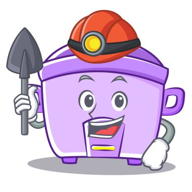 Madenci pirinç Ocak karakter karikatür