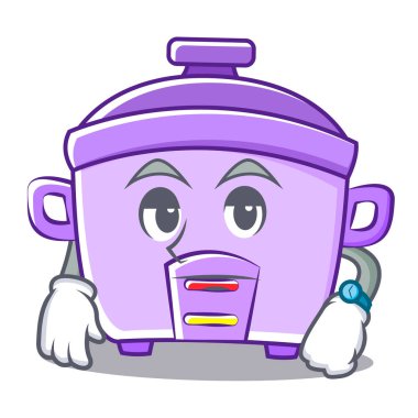 Bekleyen pirinç Ocak karakter karikatür