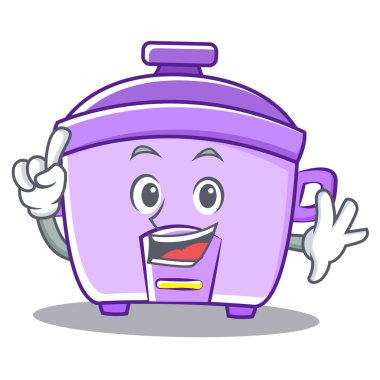 Parmak pirinç Ocak karakter karikatür