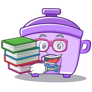 Öğrenci kitap pirinç Ocak karakter karikatür ile