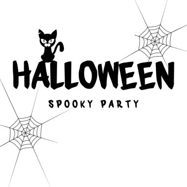 Stil Halloween Metin afiş ve arka plan