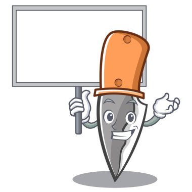 Tahta bıçak karakter karikatür tarzı getirmek